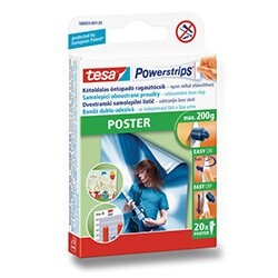 Samolepicí štítky Tesa Poster Strip oboustranné, 20 ks