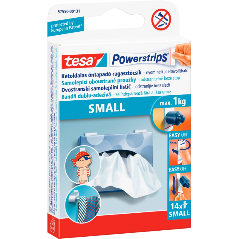 tesa Pěnové lepicí proužky Powerstrips malé, 14 ks