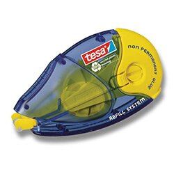 Tesa Easy Refill Roller - lepicí roller - 8,4 mm x 14 m, nepermanent, žlutý