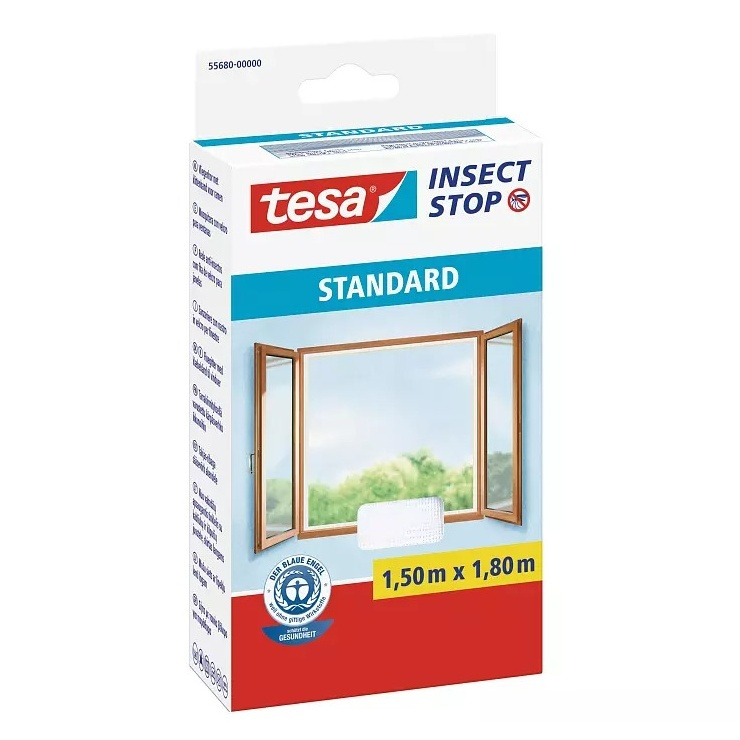 Tesa® Insect Stop Síť proti hmyzu STANDARD do oken – bílá 1,5×1,8 m, 55680-00000-02