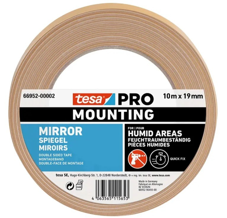 Montážní páska Tesa PRO - oboustranná, na zrcadla, 19 mm x 5 m