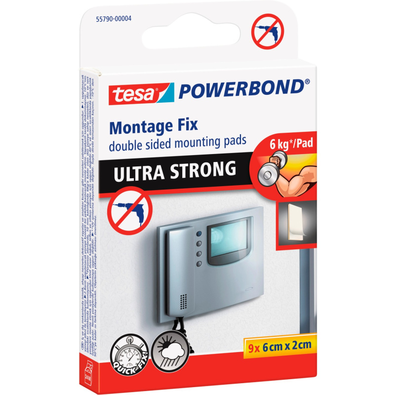 Tesa Powerbond Ultra Strong - lepicí páska - 6 x 2 cm, 9 proužků