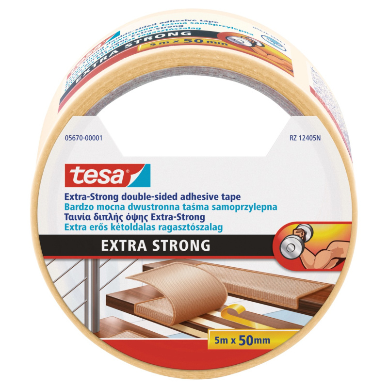 Tesa Extra Strong - extra přilnavá oboustranná páska - 50 mm x 5 m