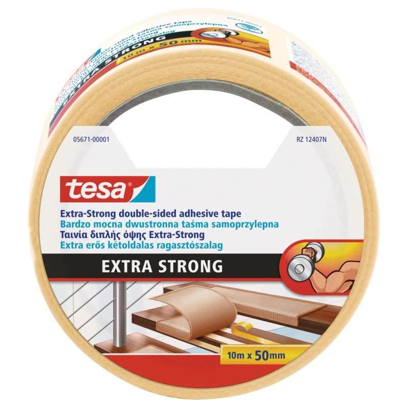 Tesa Extra Strong - extra přilnavá oboustranná páska - 50 mm x 10 m