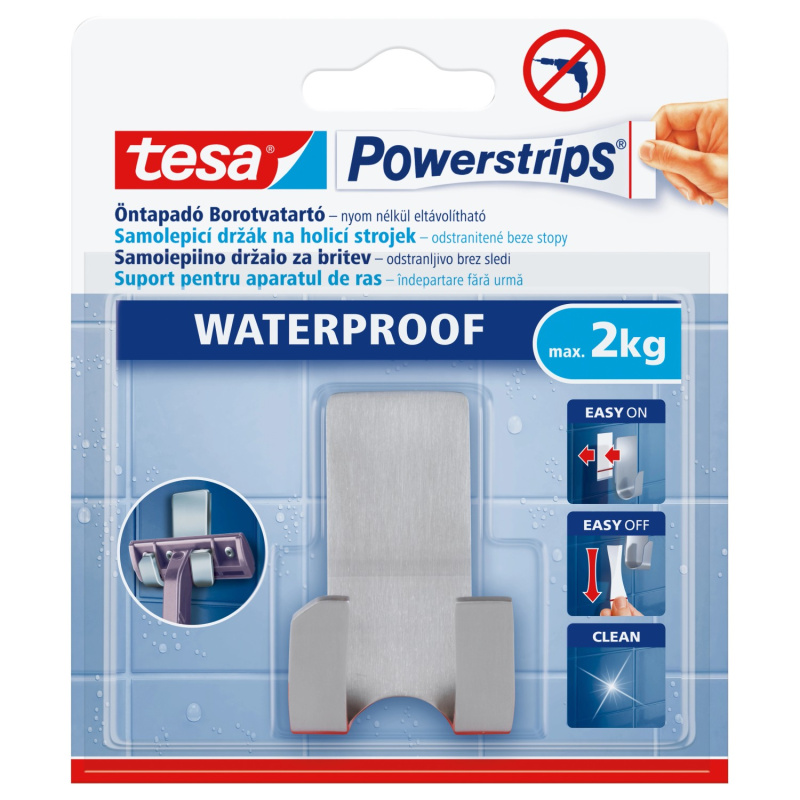 Tesa Powerstrips dvojháček nerez 59709-00-01