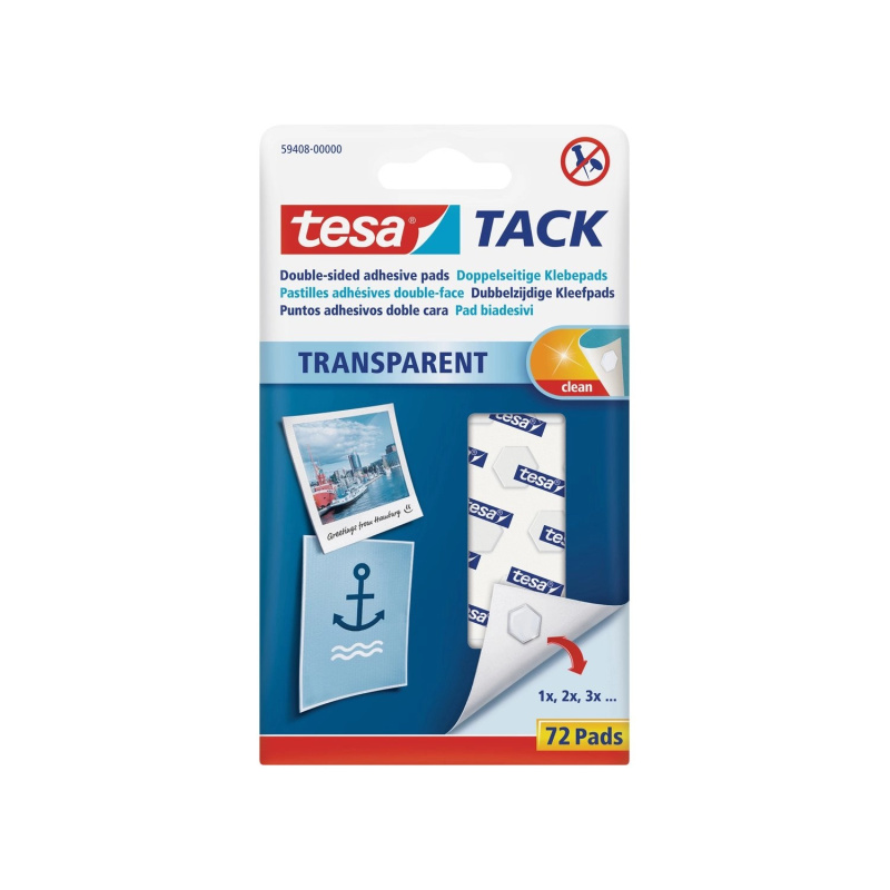 Oboustranně lepicí polštářky Tesa Tack 72 ks, 12 mm