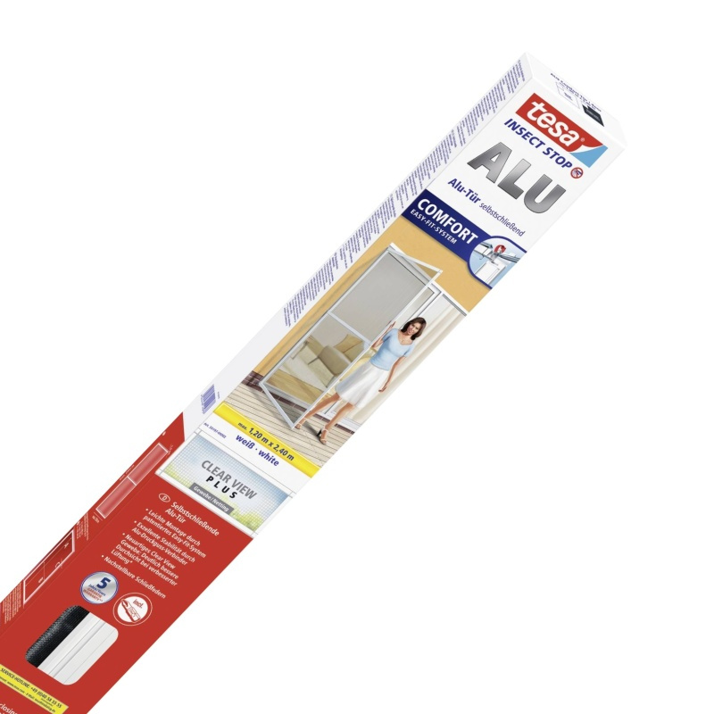 Tesa® Insect Stop Hliníkové rámy se sítí proti hmyzu COMFORT na dveře - antracitová 1,2 × 2,4 m, 55197-00003-00