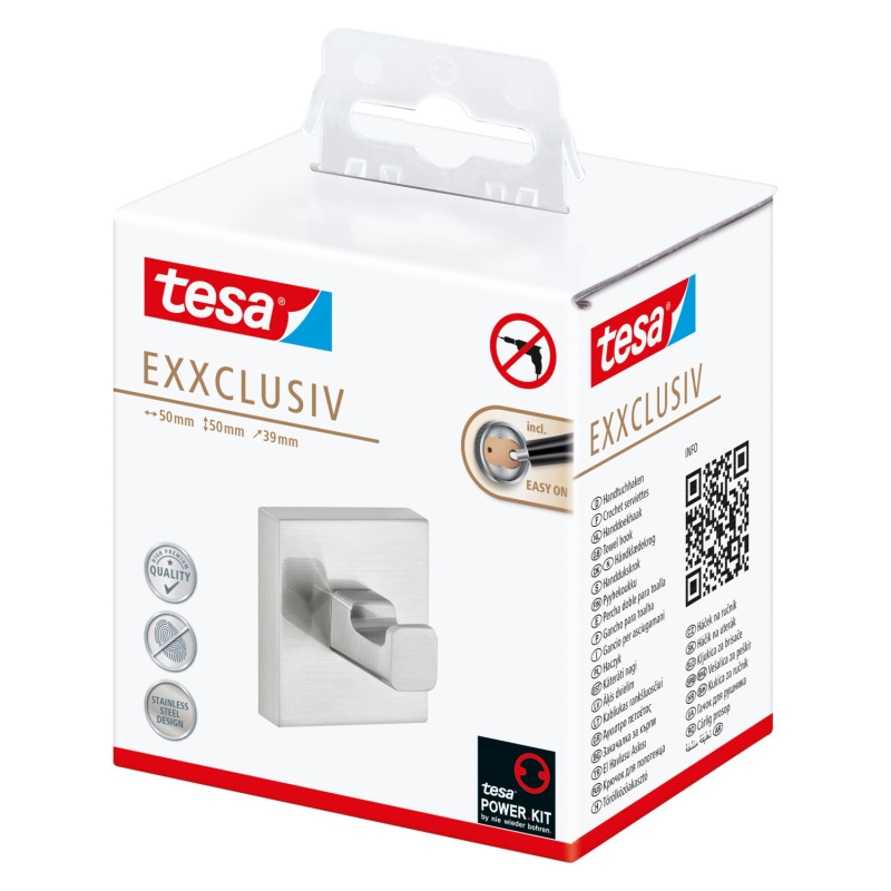 Tesa Exxclusiv háček nerez 40418-00000-00