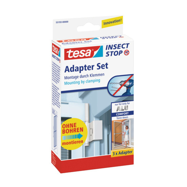 Tesa® Insect Stop Sada pro zavěšení rámu COMFORT bez vrtání – bílá 1,2×2,4 m, 55193-00000-00