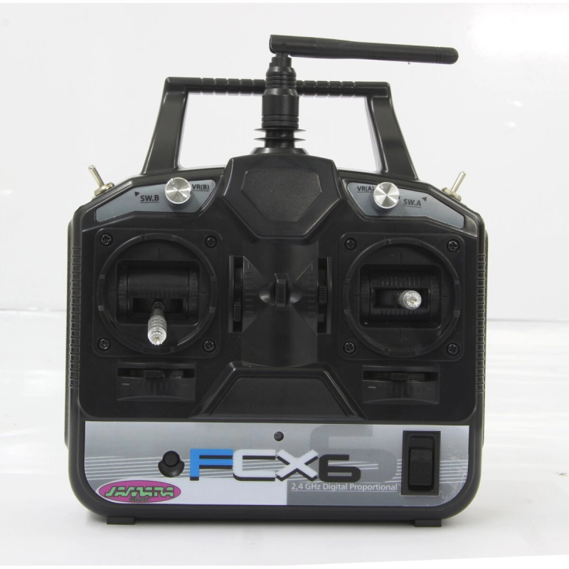 Vysílač Jamara FCX6 2,4 GHz, plyn vlevo (B-stock) v sáčku - 1 kus