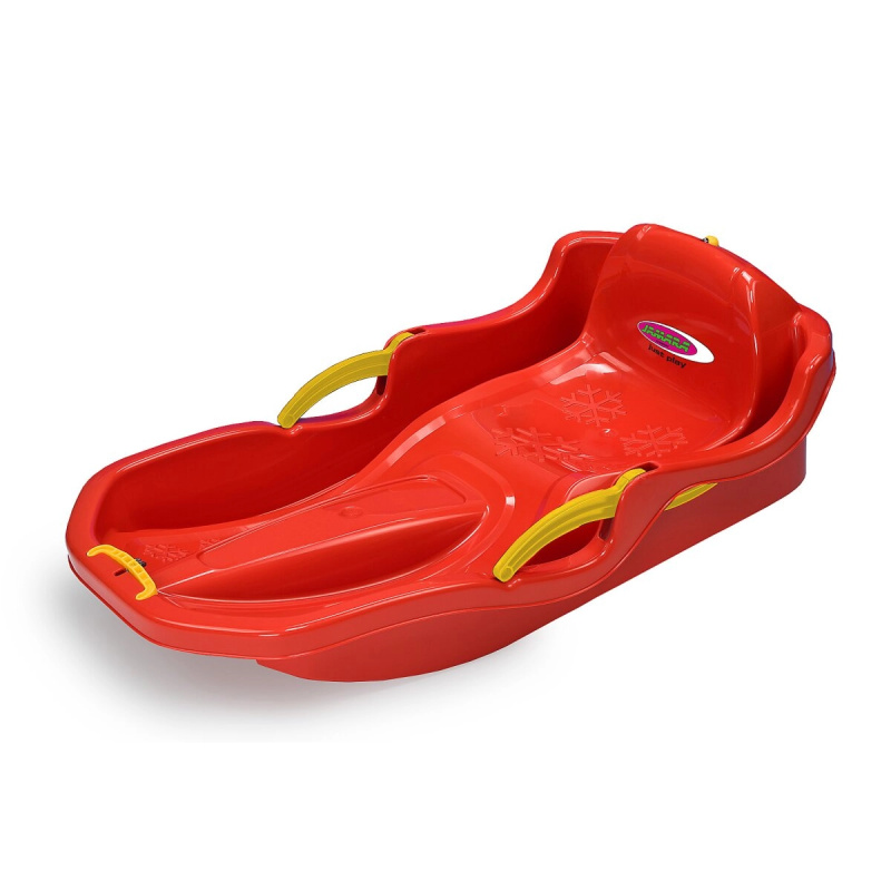 Snow Play bob Comfort 80 cm červený s ručními brzdami