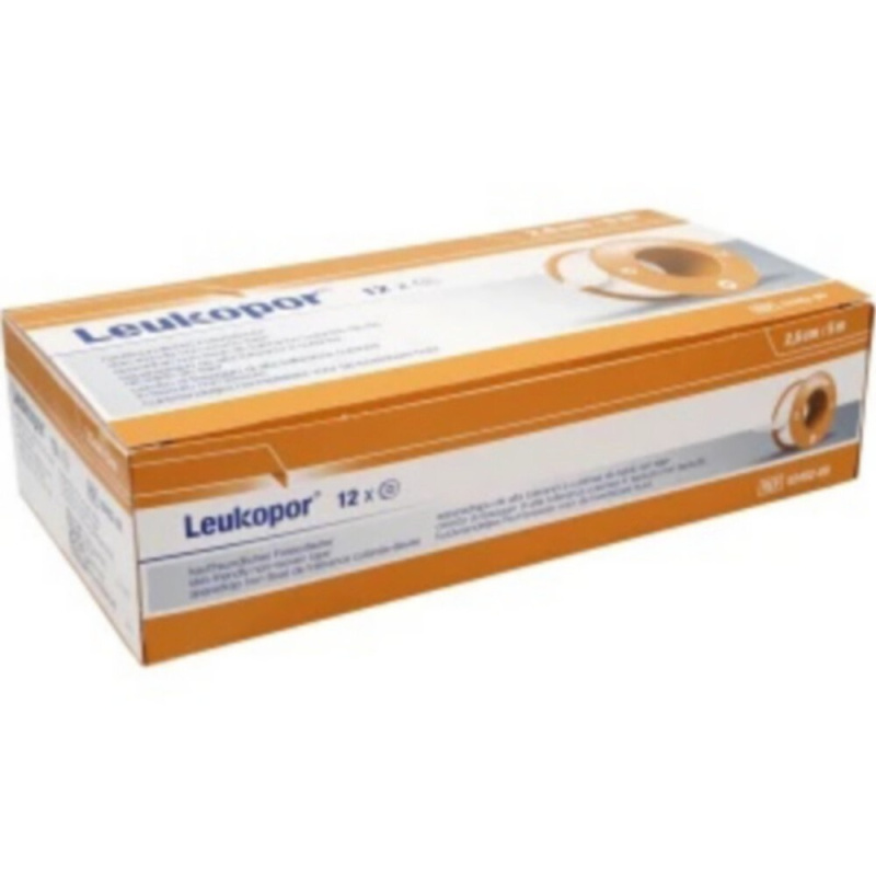 LEUKOPOR 2,5cm x 5m cívka 12 kusů