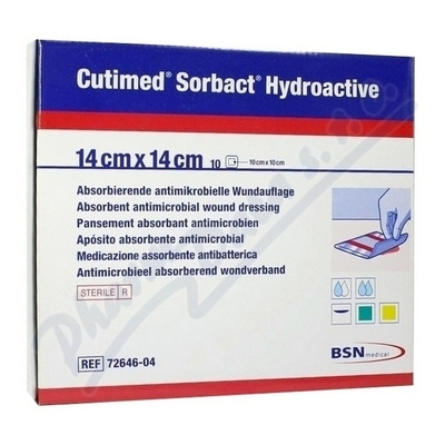 BSN MEDICAL Cutimed sorbact hydroactive 14cm x 14cm 10ks 7264604