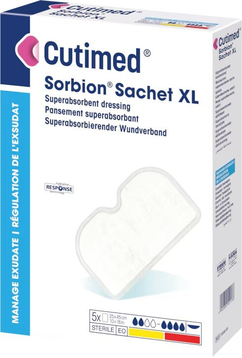 Cutimed Sorbion Sachet XL krytí ster.25x45cm 10ks