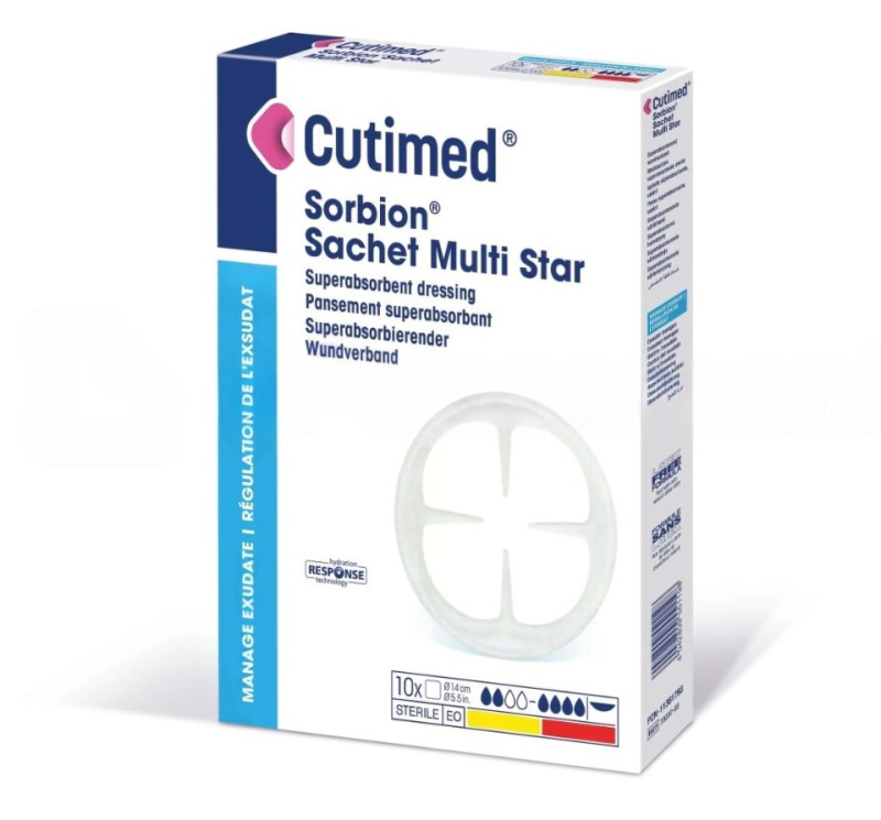 Cutimed Sorbion Multi Star superabsorpční krytí průměr 14cm 10ks