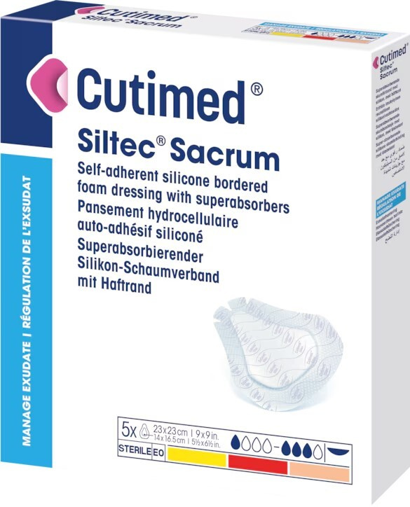 Cutimed Siltec Sacrum neadh.pěn.krytí  23x23cm 5ks