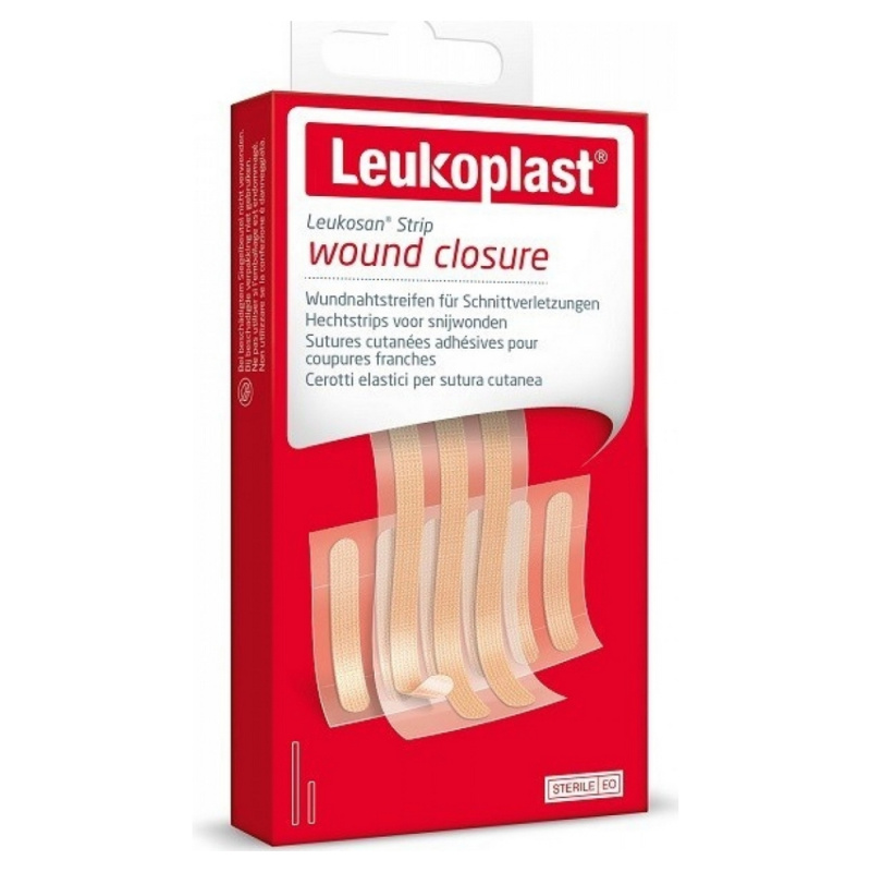 Leukoplast Leukosan Strip náplast.stehy 2vel. 9ks