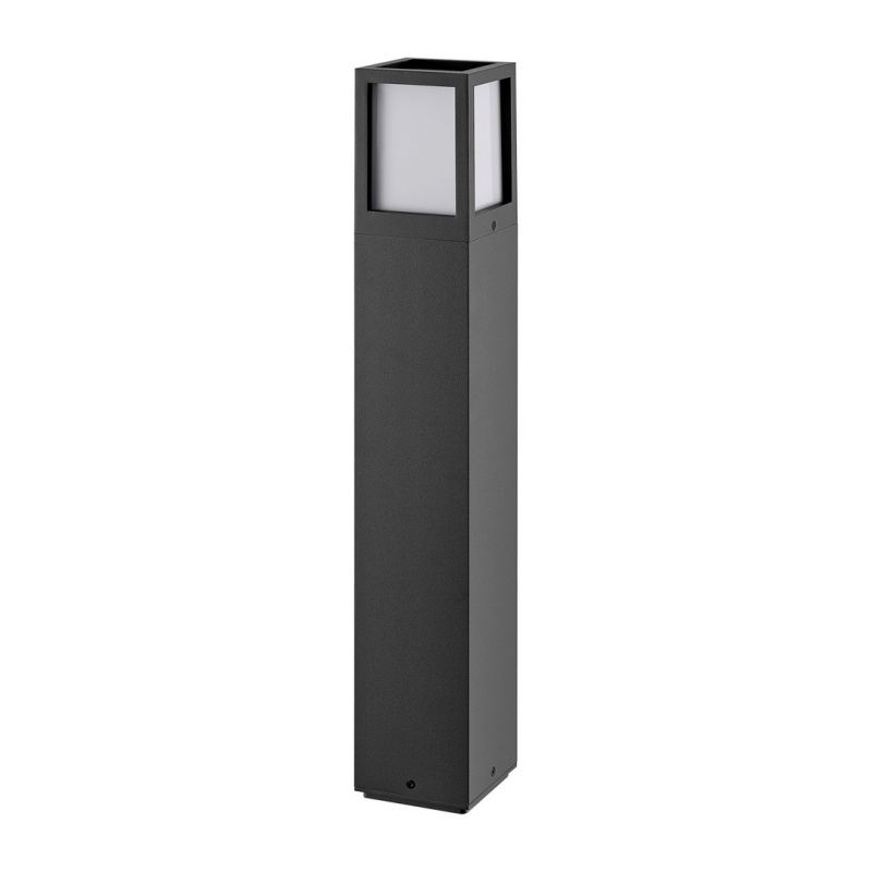 DEKOLIGHT Venkovní sloupek Facado hranatý, 65 cm, 1xE27, 20W, IP65 Barva: Černá - opálová
