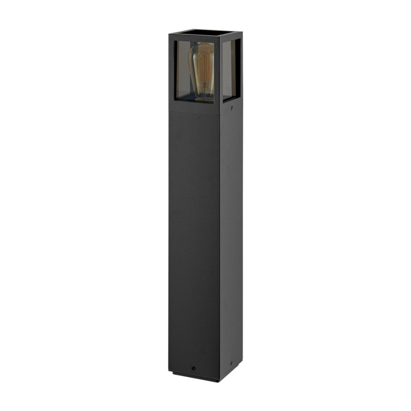 DEKOLIGHT Venkovní sloupek Facado hranatý, 65 cm, 1xE27, 20W, IP65 Barva: Černá - tónovaná