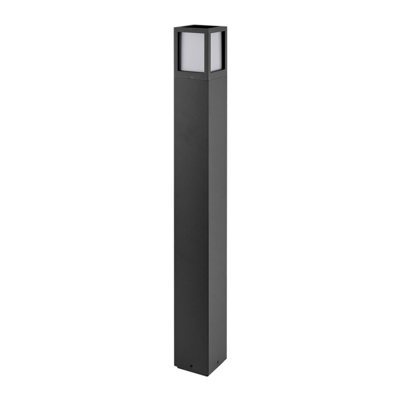 DEKOLIGHT Venkovní sloupek Facado hranatý, 100 cm, 1xE27, 20W, IP65 Barva: Černá - opálová