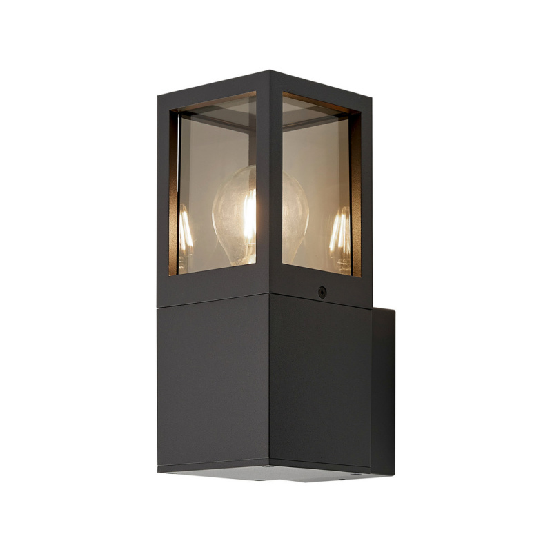 DEKOLIGHT Venkovní nástěnné svítidlo Facado hranaté, v. 26 cm, 1xE27, 20W, IP65 Barva: Černá - tónovaná