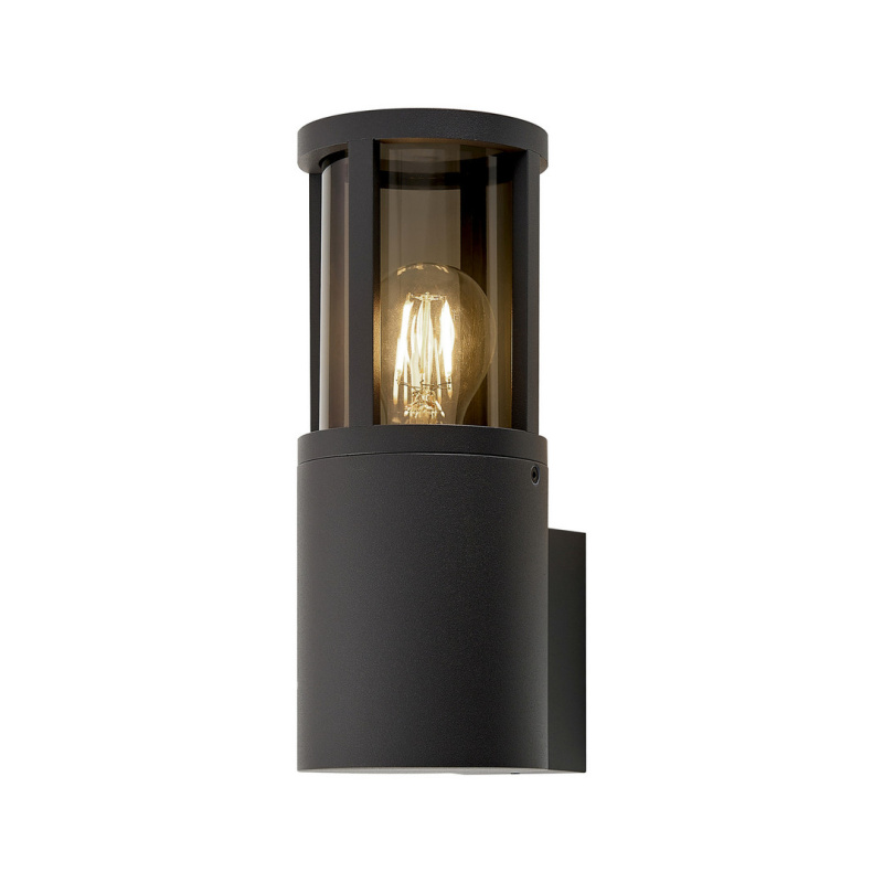 DEKOLIGHT Venkovní nástěnné svítidlo Facado kulaté, v. 26 cm, 1xE27, 20W, IP65 Barva: Černá - tónovaná