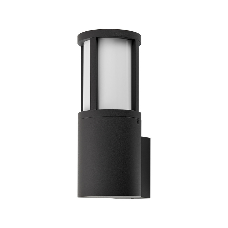 DEKOLIGHT Venkovní nástěnné svítidlo Facado kulaté, v. 26 cm, 1xE27, 20W, IP65 Barva: Černá - opálová