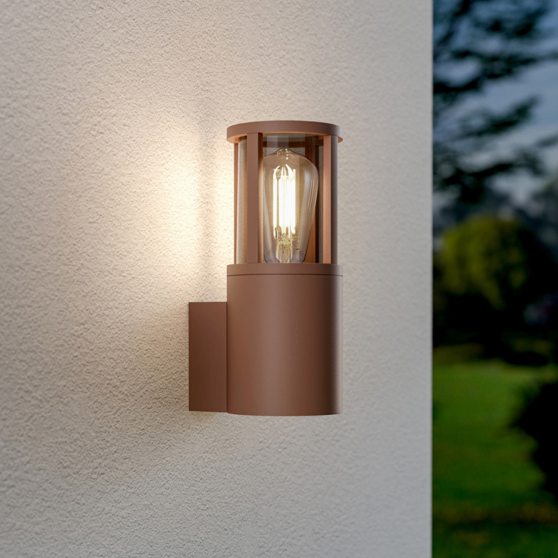 DEKOLIGHT Venkovní nástěnné svítidlo Facado kulaté, v. 26 cm, 1xE27, 20W, IP65 Barva: Rezavá - tónovaná
