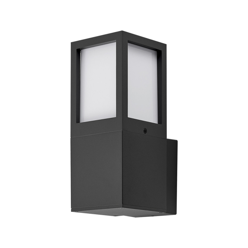 DEKOLIGHT Venkovní nástěnné svítidlo Facado hranaté, v. 26 cm, 1xE27, 20W, IP65 Barva: Černá - opálová