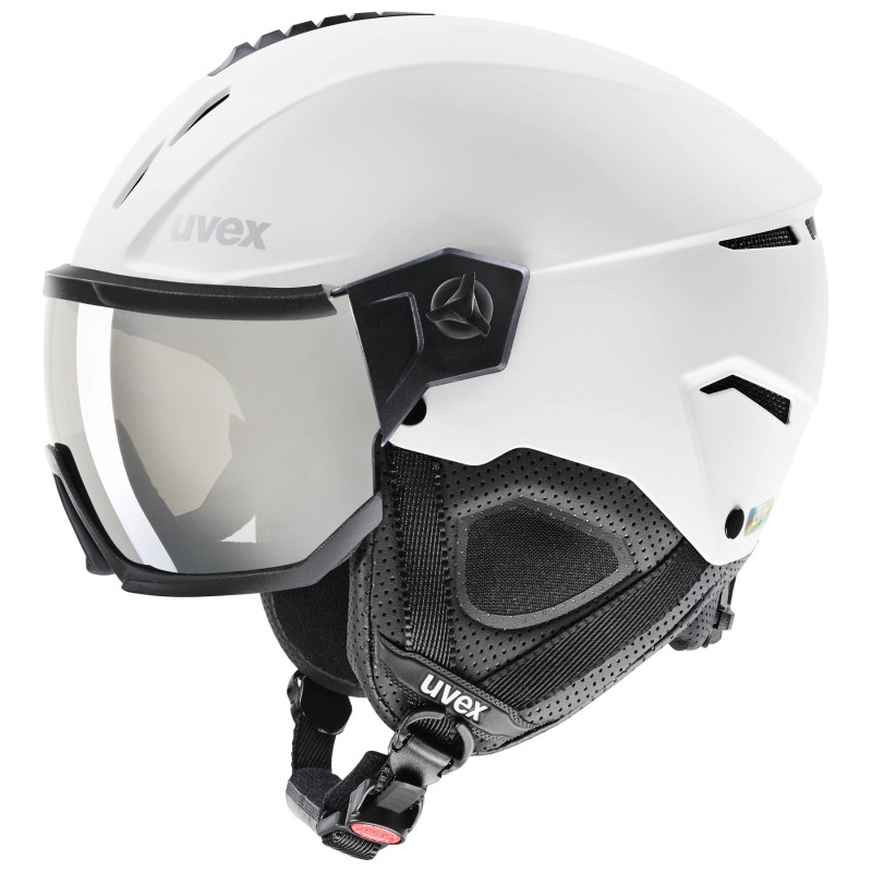 Uvex Instinct Visor, lyžařská helma s hledím, bílá