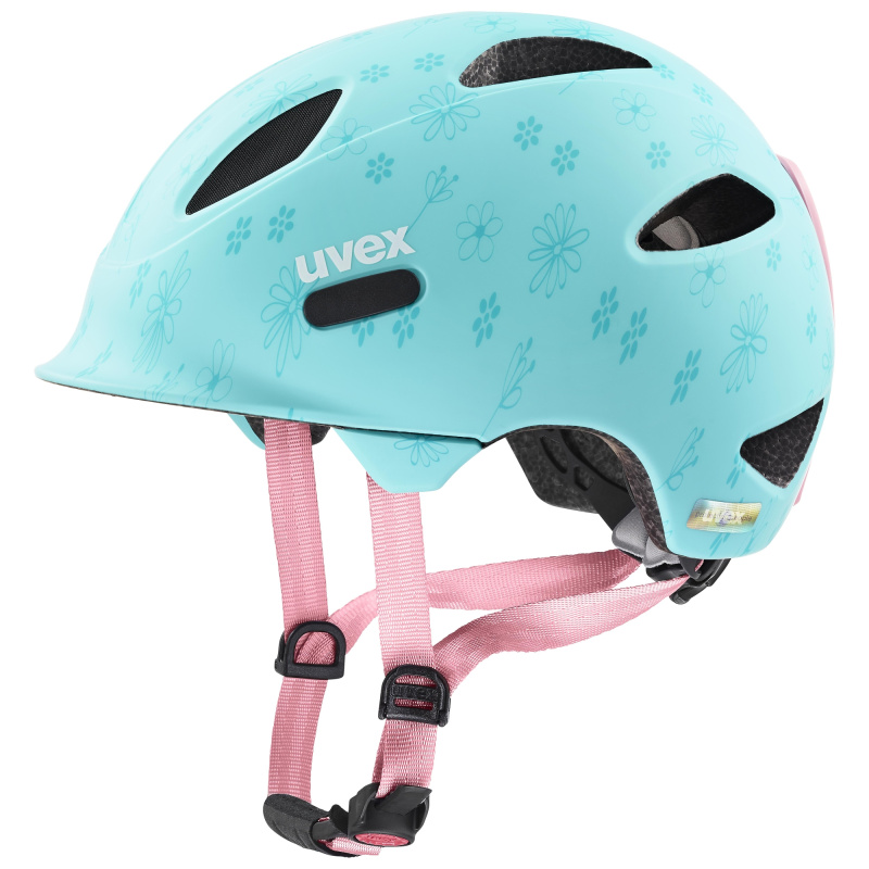 Dětská cyklistická helma UVEX Oyo Style Flowers modrá Velikost: 46-50
