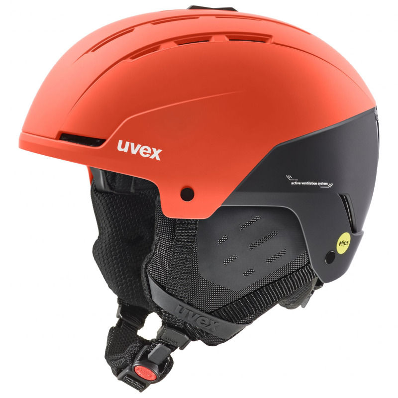 Uvex Stance MIPS, lyžařská helma, červená/černá