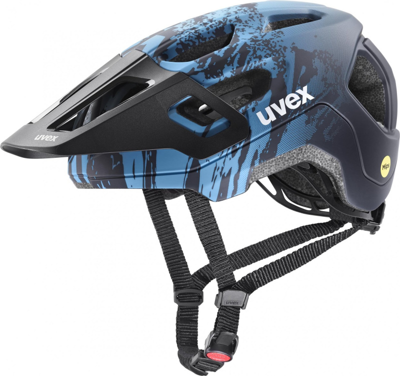 UVEX Focus Dětská MTB helma UVEX React Jr. Mips modročerná Velikost: 52-56