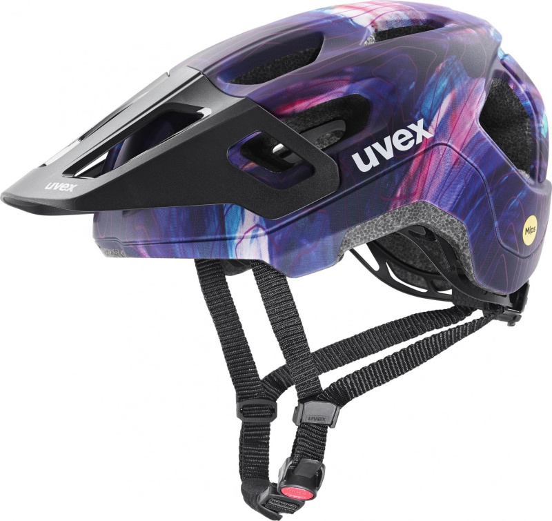 UVEX Focus Dětská MTB helma UVEX React Jr. Mips fialovočerná Velikost: 52-56