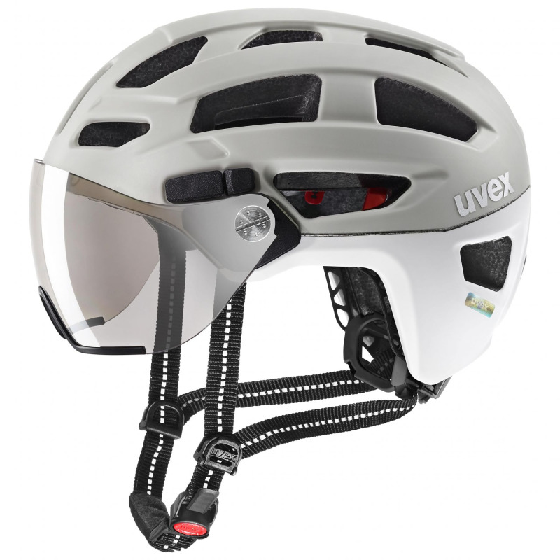 Uvex finale visor, cyklistická helma, světle šedá/bílá