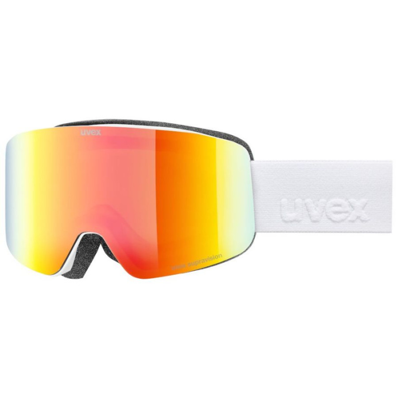 Lyžařské brýle pro děti Uvex pwdr FM - white matt/mirror rainbow