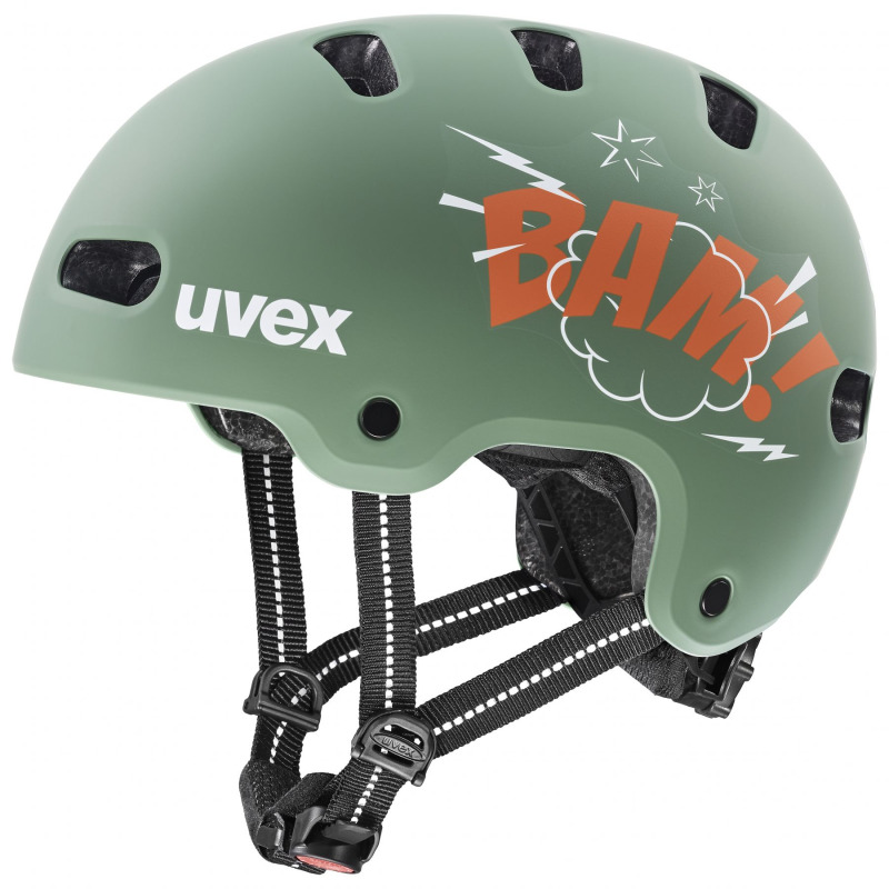 Uvex Kid 4 Style, cyklistická helma, junior, zelená/oranžová