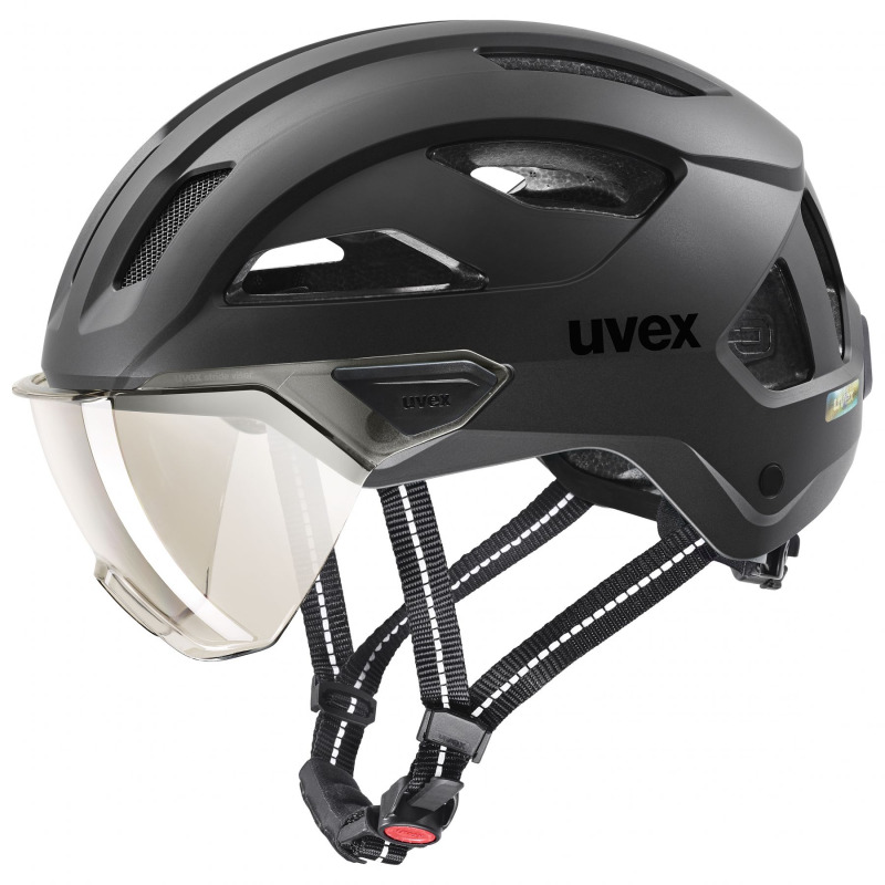 Uvex Stride Visor, cyklistická helma, černá
