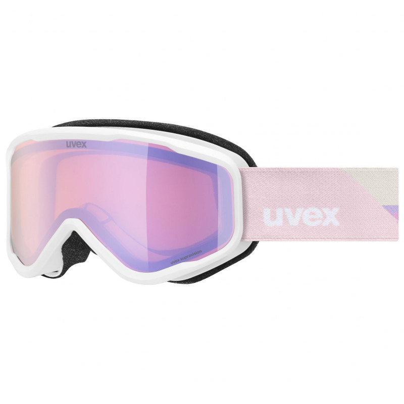 Lyžařské brýle pro děti Uvex Speedy Nova FM - white matt/mirror rose