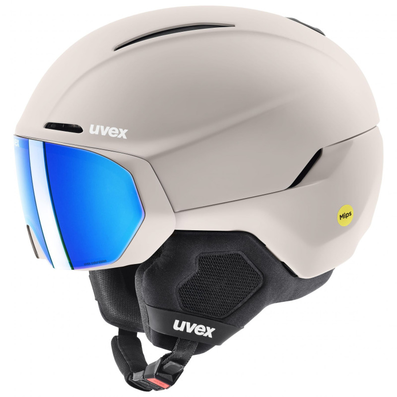 Uvex Horizon CV MIPS Visor, lyžařská helma s plexisklovým štítem, šedá