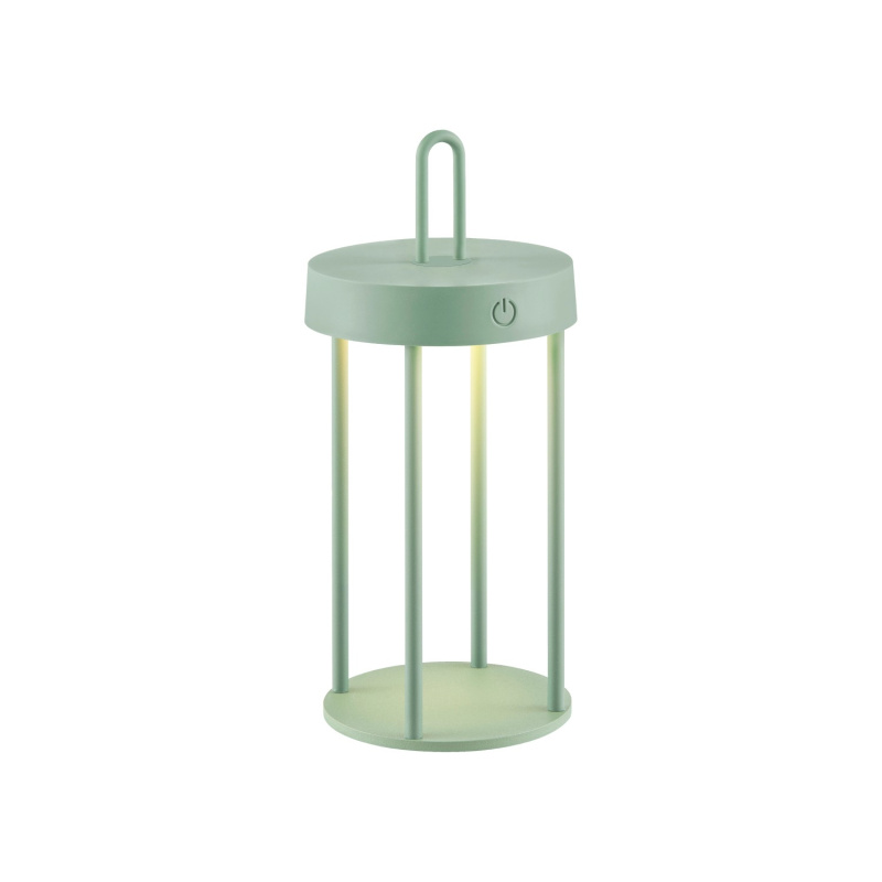 Just Light. Nabíjecí stolní LED lampa Anselm IP44 zelená pr. 12,8 x 28,4 cm