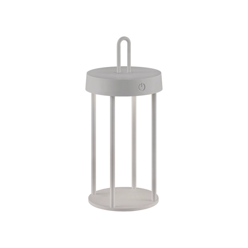 Just Light. Nabíjecí stolní LED lampa Anselm IP44 greige pr. 12,8 x 28,4 cm