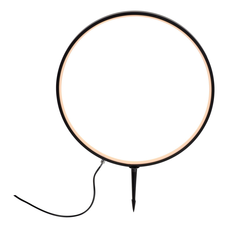 Just Light. Venkovní LED svítidlo se zápichem Zirkulu IP65 černá 66 x 50 cm