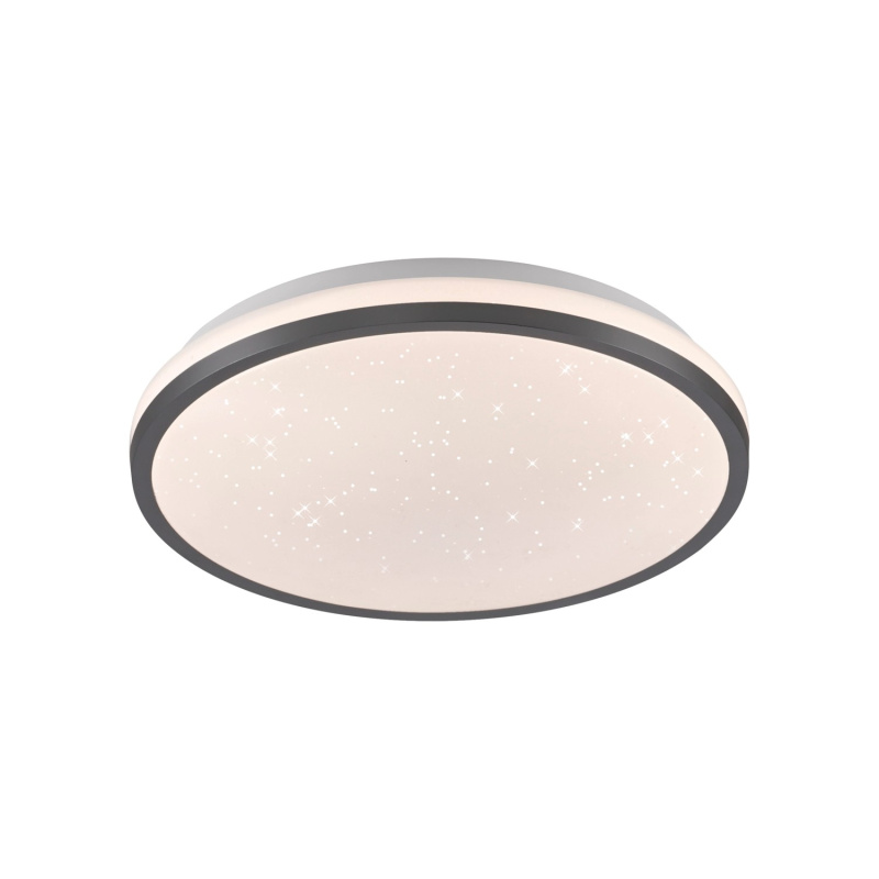 JUST LIGHT LED stropní svítidlo KYLE černé 10W 730lm 3000K pr. 28 x 6,5 cm