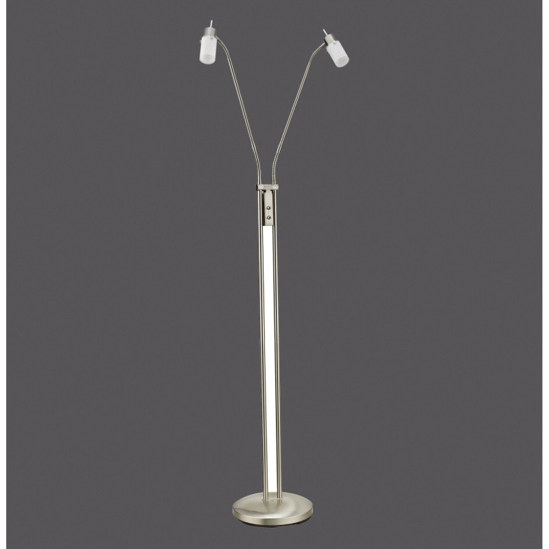 Just Light. Stojací LED lampa Max, 2x4W, 840lm, 3000K, ocelová, pr. 25 x 161 cm