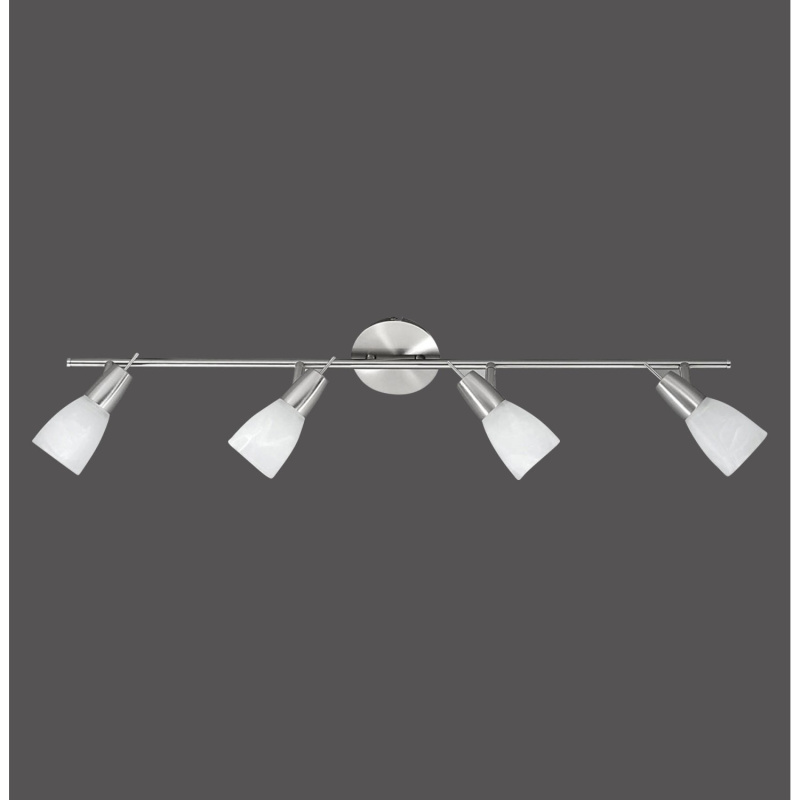 Just Light. Stropní LED svítidlo Julia 4bodové, chrom/bílá, 82,3 x 18 cm