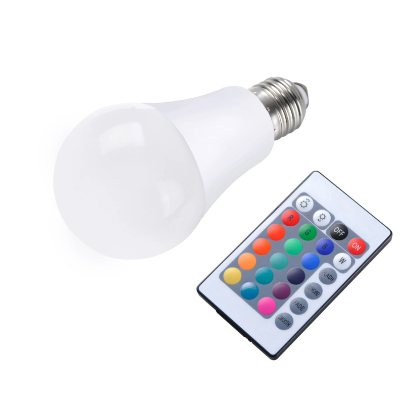 Just Light. LED svítidlo E27/7,5 W, RGB a teplá bílá, pr. 60 x 110 mm