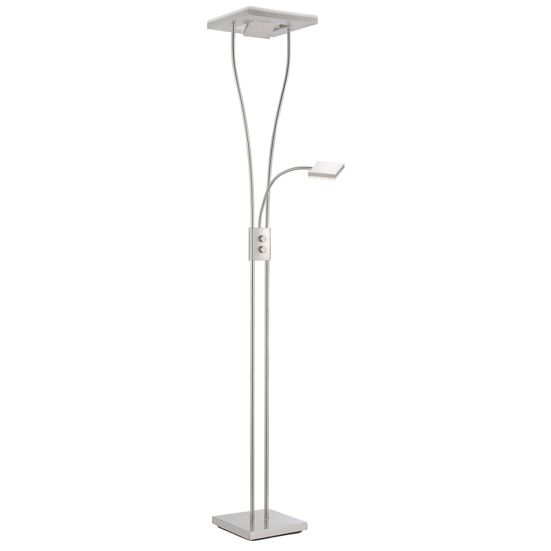 Just Light. Stojací LED lampa Helia se čtecím ramenem, 16,8+2x3,8W 3000K 197,5cm