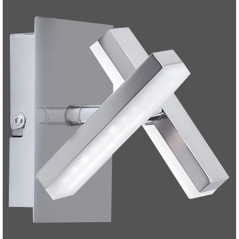 Just Light. Nástěnné LED svítidlo Rico 2bodové, 2x2W, ocel, 13,5 x 9 x 15 cm