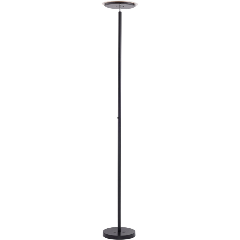SellTec Stojací LED lampa osvětlující strop Hans, 3000K, černá, pr. 28 x 190 cm